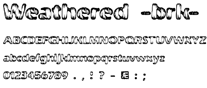 Weathered -BRK- font